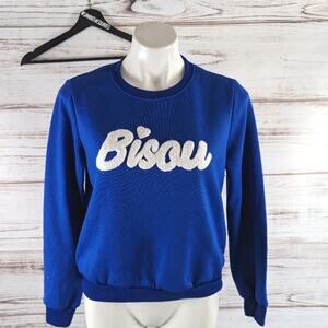 Shein Frenchy Bisou Graphic Sweatshirt sz Small